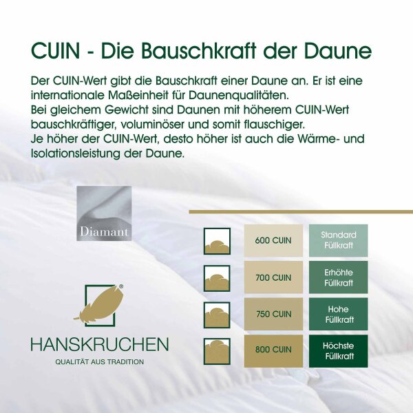 HANSKRUCHEN Daunendecke Diamant