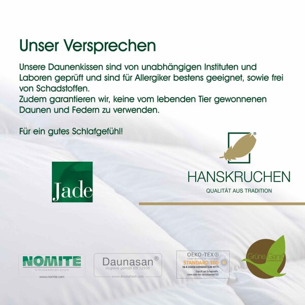 HANSKRUCHEN Daunenkissen Jade