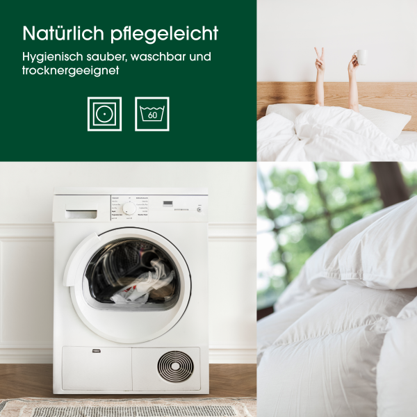 HANSKRUCHEN Premium de Luxe Daunenkissen 40×80 cm – 2er-Pack