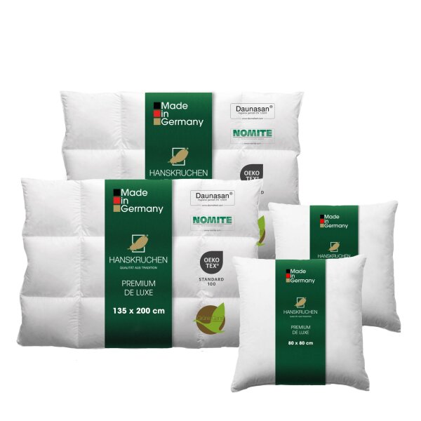 Premium de Luxe KomfortBundle Duo 2x 135x200cm Medium & 2x 80x80cm