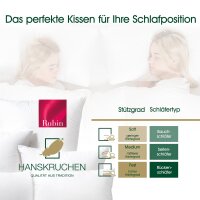 HANSKRUCHEN® Rubin 3- Chamber Pillow 40 x 80 cm