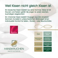 HANSKRUCHEN® Rubin 3- Chamber Pillow 40 x 80 cm